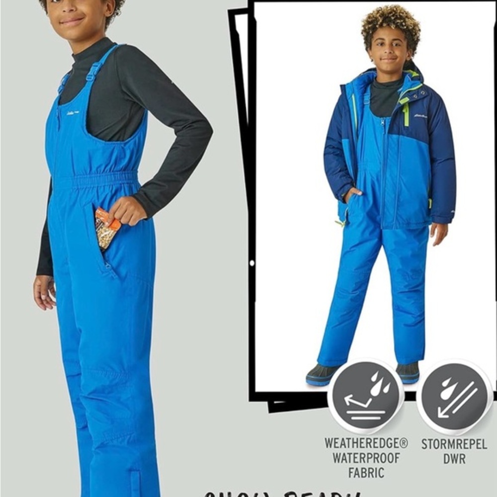 Eddie Bauer Vibrant Blue Snow Bib